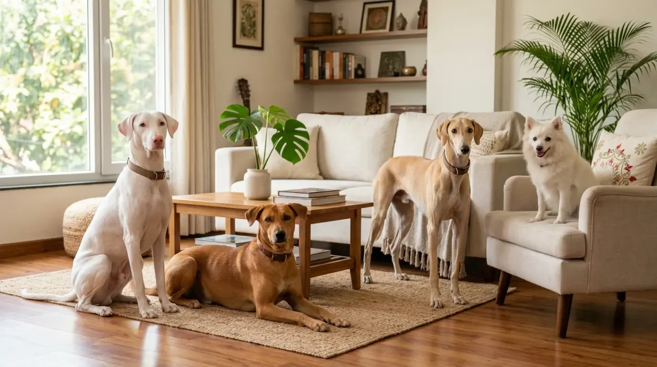 Indian dog breeds at home
