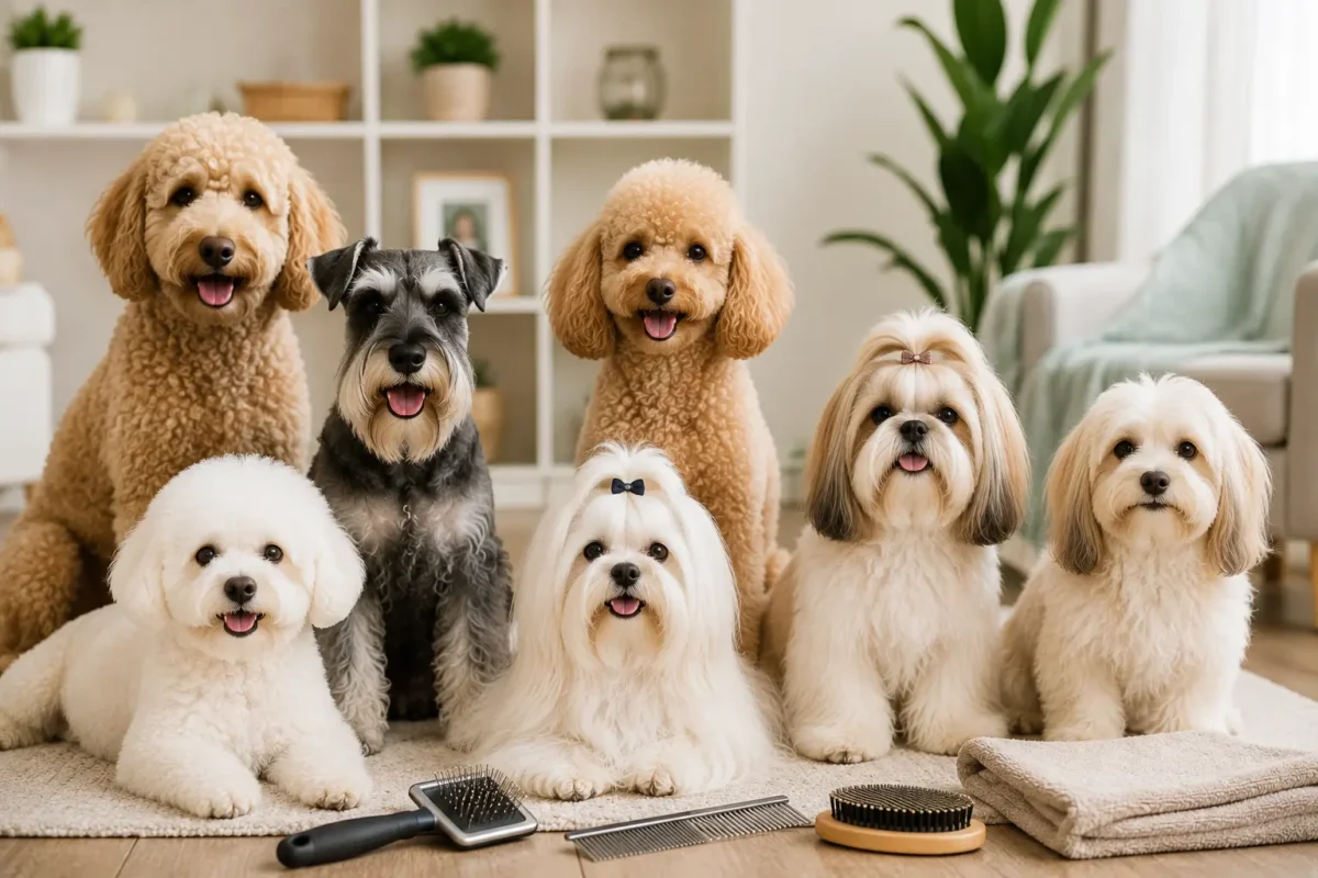 best dog breeds for families non shedding